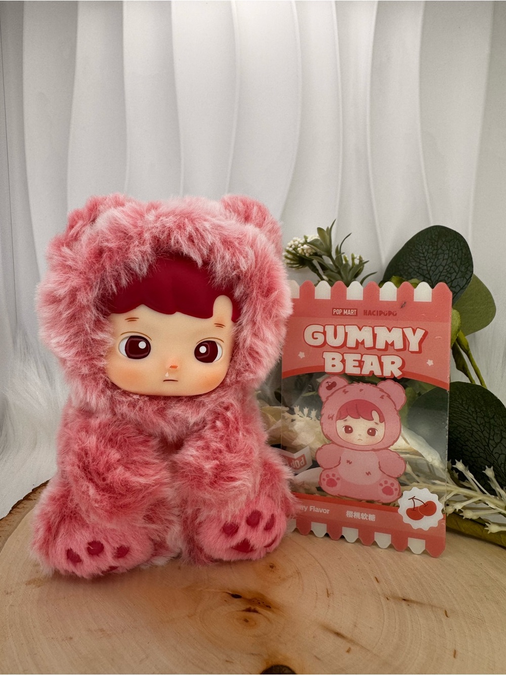 HACIPUPU Pendant - Pink Gummy Bear Plush Doll - Cherry Flavor
